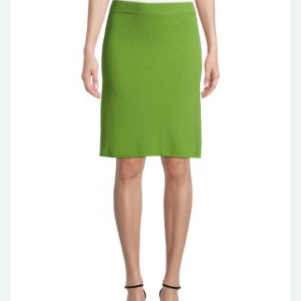 Rebecca Taylor Green Stretch A Line Skirt XL